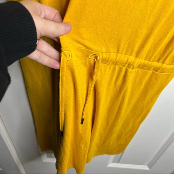 Sweaty Betty Yellow Take It Easy Waist Tie Drawstring Dress Size Small - Picture 4 of 8